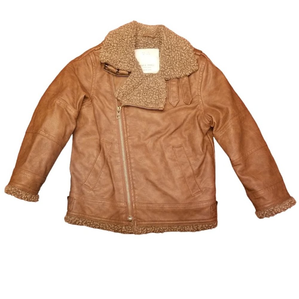 NWOT | ZARA Collection | Faux Leather Shearling Moto Jacket | Super Cute | Sz: 5